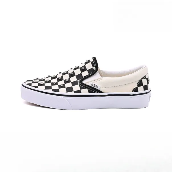 VANS范斯Slip On棋盘格一脚蹬柳丁男女情侣复古休闲鞋VN000D6YCJK