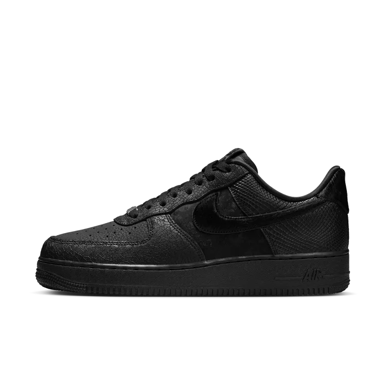 Nike耐克男子Air force1空军一号黑色经典皮质LOGO纹路HQ1977-001