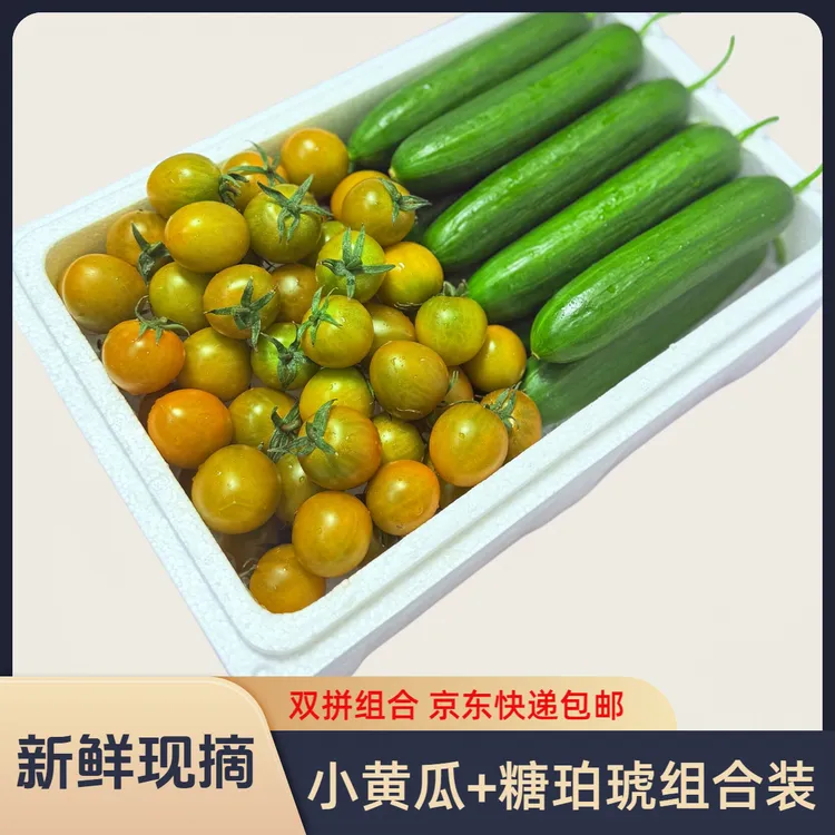 小黄瓜圣女果组合绿色小番茄新鲜生吃寿光蔬菜京东快递包邮