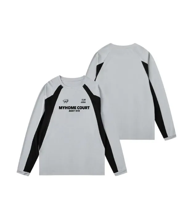 美式投篮服长袖拼接篮球运动训练跑步健身吸湿排汗秋冬宽松速干