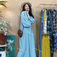 【沐沐自制】X668秋复古文艺*设计感*宽松显瘦 连衣裙