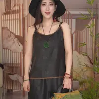L香云纱吊带背心花萝SY008