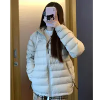 韩版排骨棉服女2025新款轻薄修身短款加厚显瘦运动连帽外套潮棉衣