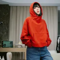 infobyfive2025秋冬新款小红连帽套头袋鼠口袋卫衣一店NF0509237