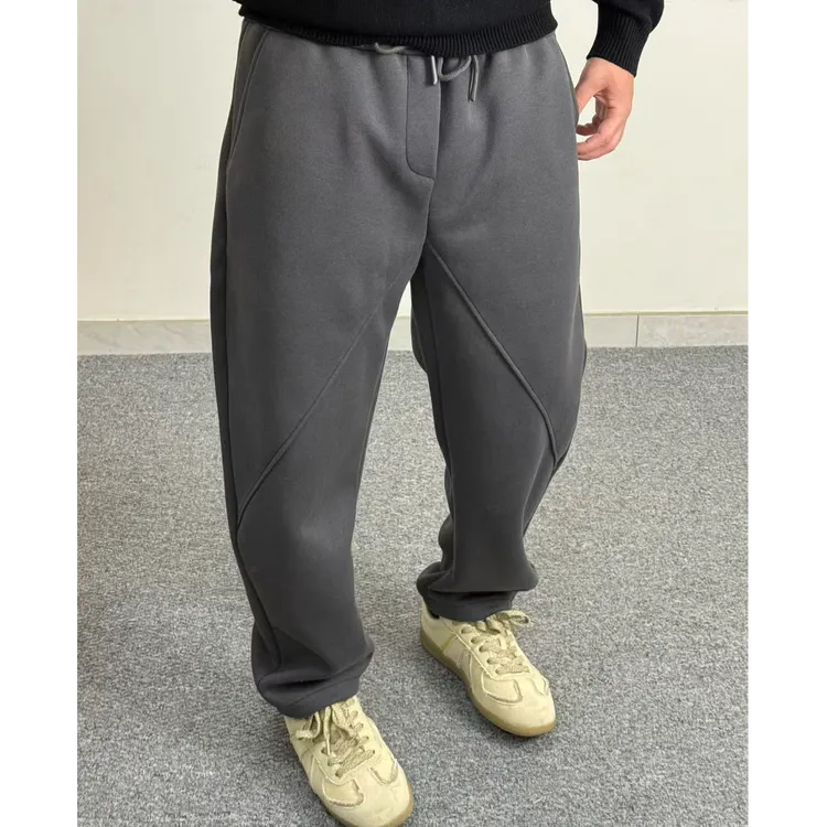 秋冬450g重磅纯色运动宽松直筒卫裤