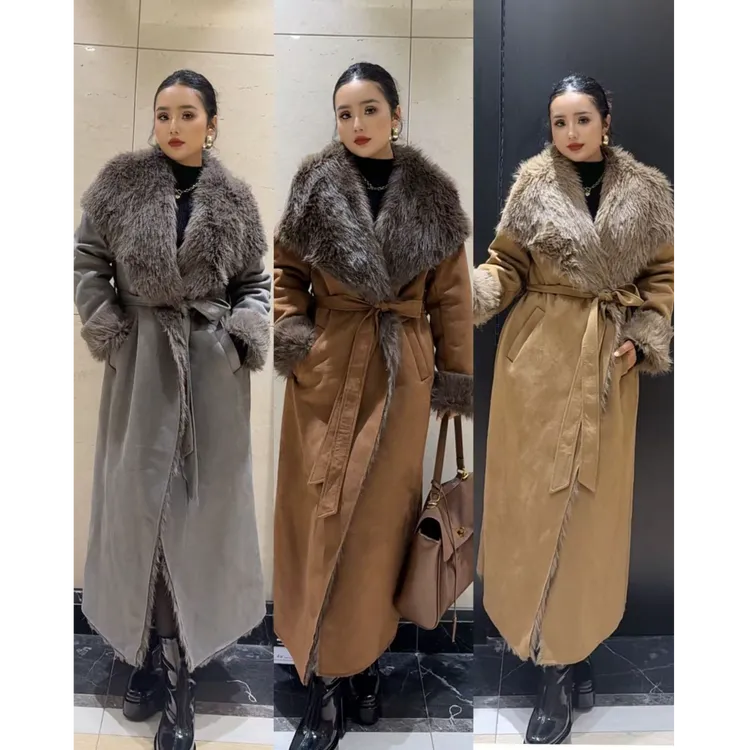 人造皮草 新款时尚长款加厚保暖外套