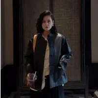 《假面骑士》秋冬新款气质百搭立领复古极简风ins皮衣