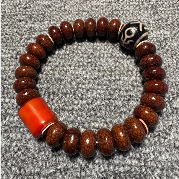 藏传回血回流老星月菩提手串尺寸13mm
