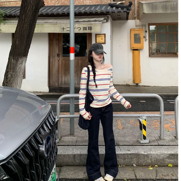 2025早秋新款时尚套装气质显瘦洋气休闲百搭性感辣妹外出上衣长裤