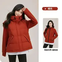 鸭鸭90绒羽绒服女冬季新品时尚鸭绒连帽马甲两件套YE5B600565L