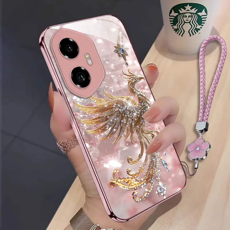 金钻凤凰荣耀300手机壳AMP-AN00轻奢耐脏玻璃壳新款散热全包防摔