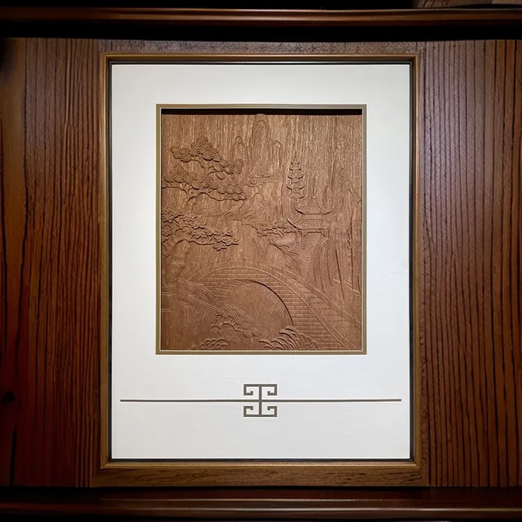 新中式60*80cm装饰挂画山水画玄关客厅走廊过道挂画茶室装饰画