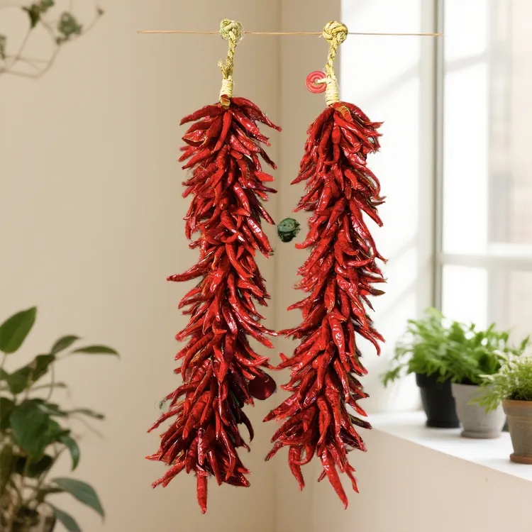 真辣椒串干辣椒红辣椒挂件农家乐饭店景点装饰品墙面挂饰影视道具