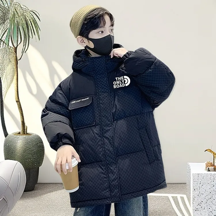儿童羽绒服男童2025新款洋气加厚冬季中大童男孩时尚大男孩外套