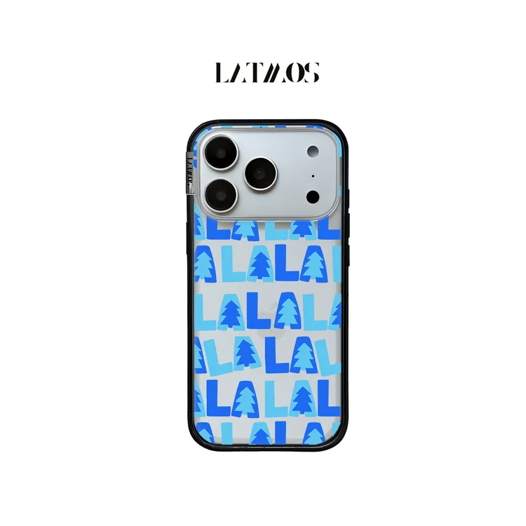LATMOS原创圣诞限定 LA字母红蓝撞色潮流设计适用iPhone17promax
