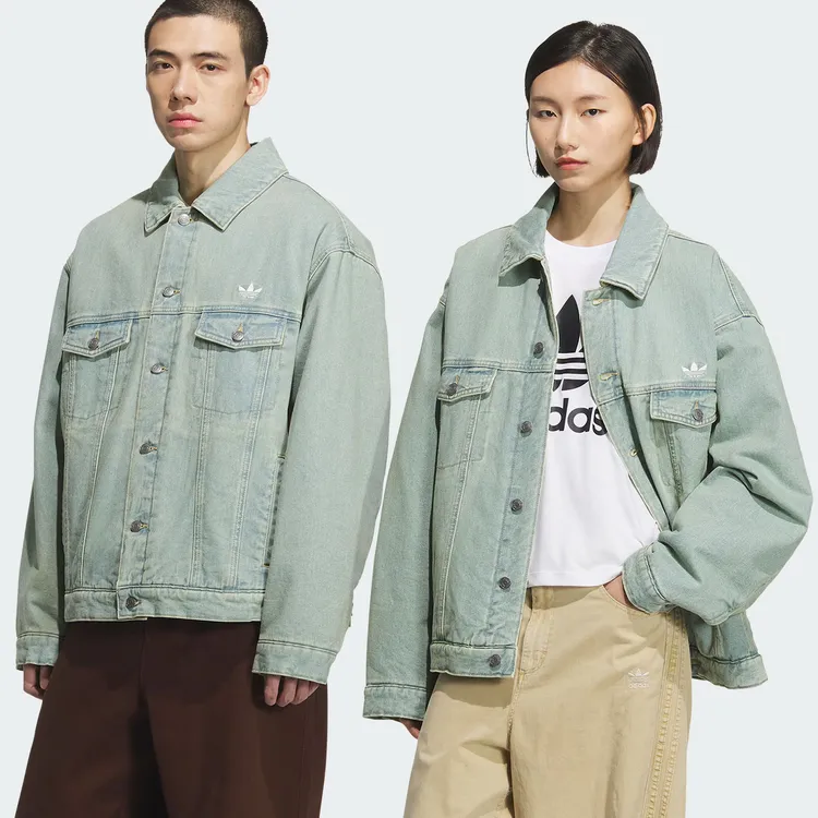 adidas/阿迪达斯新款男女 宽松水洗牛仔保暖棉服夹克外套KC2624