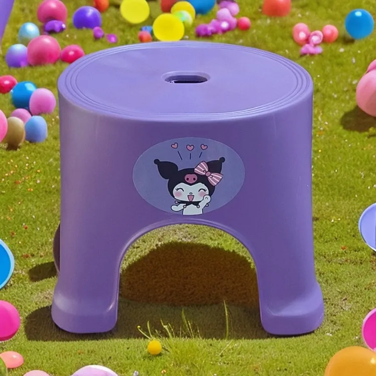 新疆【3个】草莓熊矮凳坐凳卡通换鞋凳浴室凳加厚儿童塑料凳子