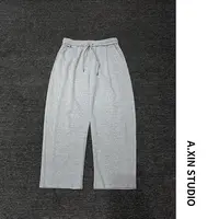 【MX极简小弯刀】秋冬男士重磅蚕丝羊毛混纺宽松小弯刀休闲裤长裤