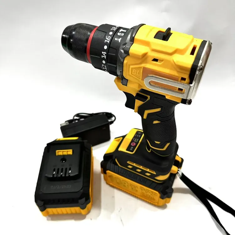 三功能纯铜无刷冲击钻套装双速多功能可敲击螺丝刀锂电钻手电钻