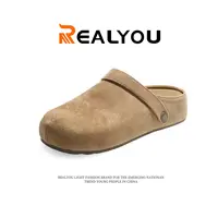 REALYOU/雷友2025秋季勃肯女鞋百搭休闲勃肯拖鞋时尚包头凉鞋