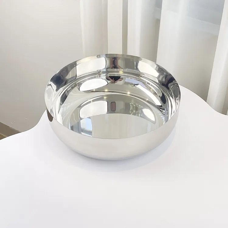 {无卷边}特厚不锈钢30cm和面盆揉面盆凉拌盆水果盆蔬菜盆打蛋盆