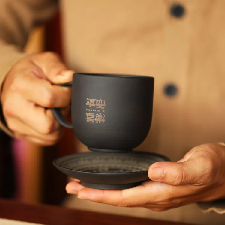 手作黑陶咖啡杯 200cc 省级非遗南丘黑陶