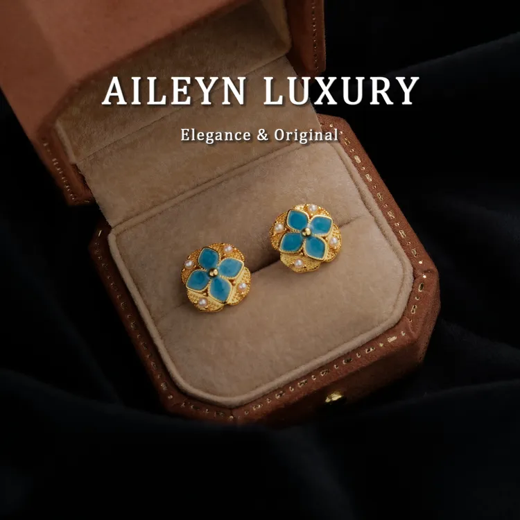 925银耳饰 Aileyn【松梧翎悦】新中式优雅精致耳钉四叶寓意轻奢小巧