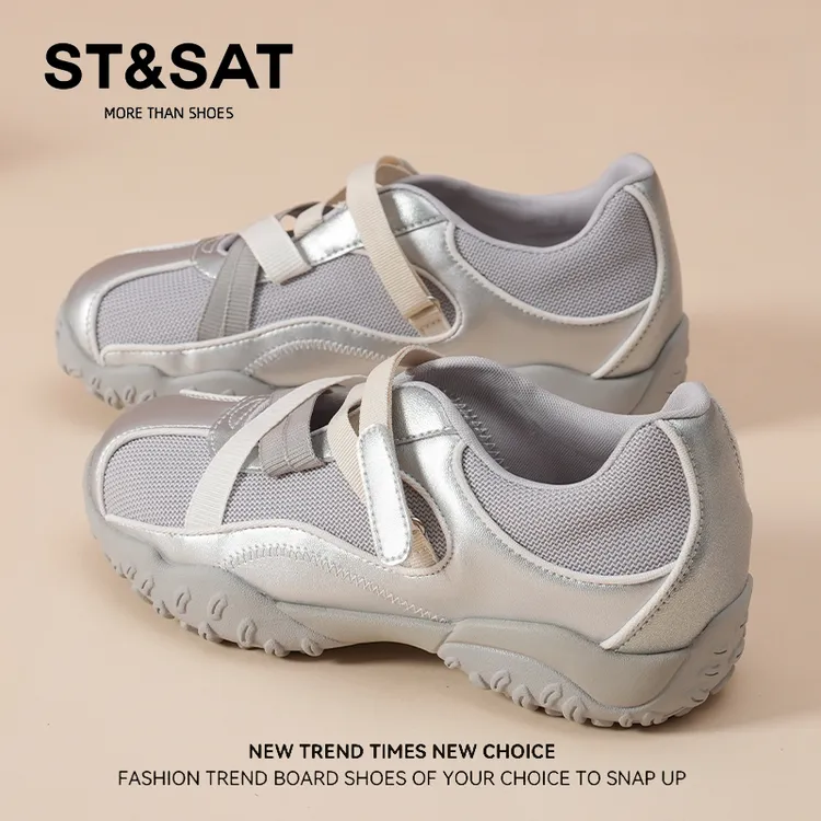 星期六内增高德训鞋女鞋夏季网面透气玛丽珍鞋软底百搭休闲运动鞋