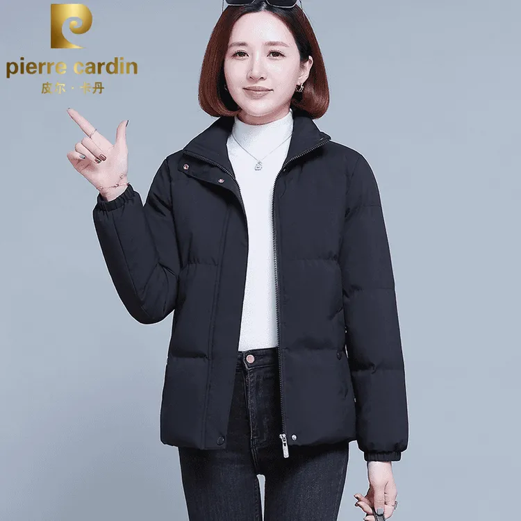 皮尔卡丹加厚加绒保暖棉衣棉服女冬季新款中年妈妈大码棉袄装外套