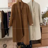 苏黎世的冬 很大气的围巾款双面羊毛大衣