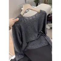 3364【一线成衣氛围感钩花毛衣】秋冬新款女士宽松针织上衣