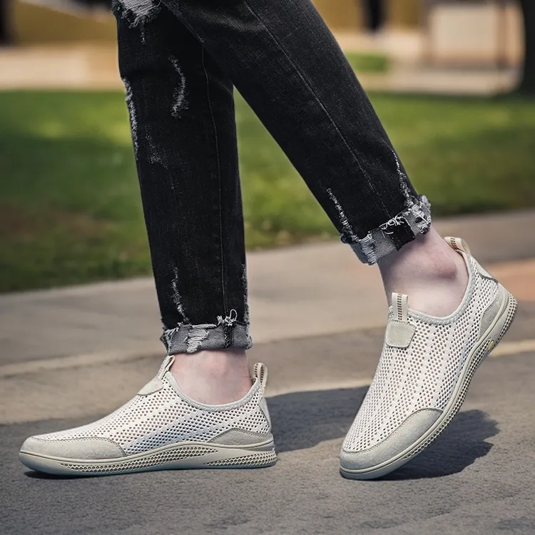 防臭夏天男士鞋子男款轻便软底网面运动鞋防震鞋夏季透气网眼网鞋