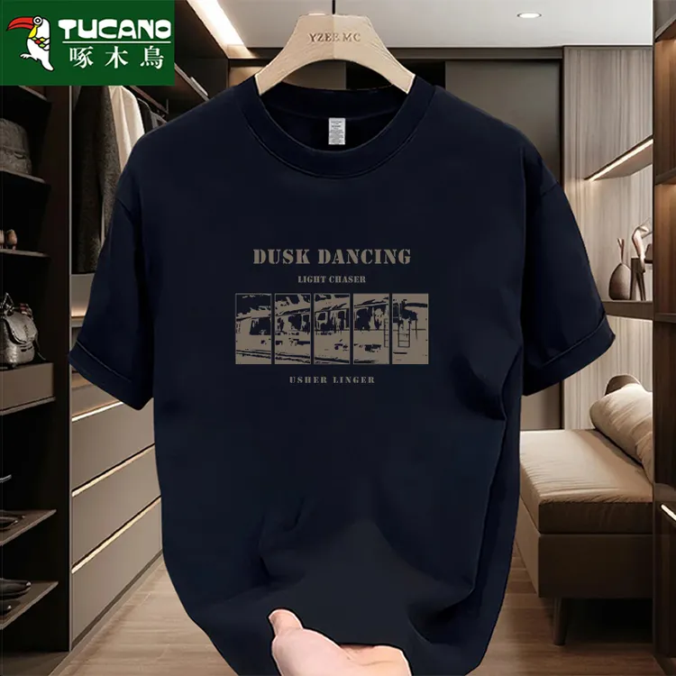 啄木鸟短袖t恤男士夏季ins风潮牌休闲纯棉男生体恤半袖打底衫上衣