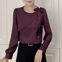 秋季轻奢衬衫女长袖设计感百搭女上衣显瘦时尚Z休闲气质衬衣25185