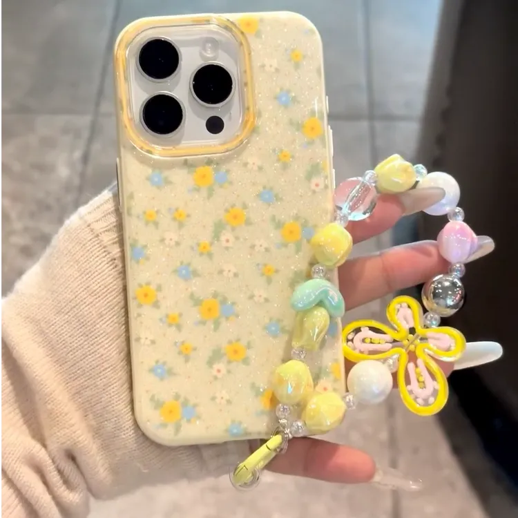 春日小花适用苹果iPhone15手机壳16ProMax新款14Pro防摔13软壳16