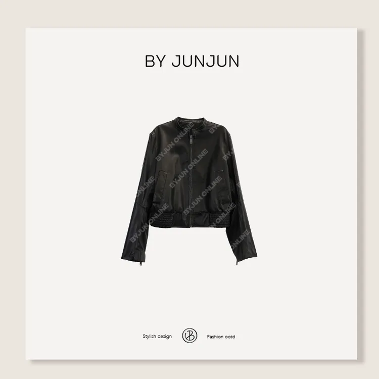 ByJunjun【帅姐皮衣】轻盈软糯头层绵羊皮皮衣外套