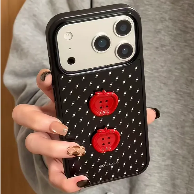 向日壳白波点适用苹果15Pro手机壳13/XSMax/xr/12女16/14p