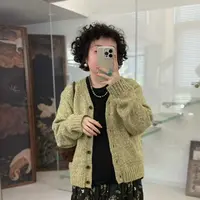 MEET   冬季百搭小绿杂线毛衣
