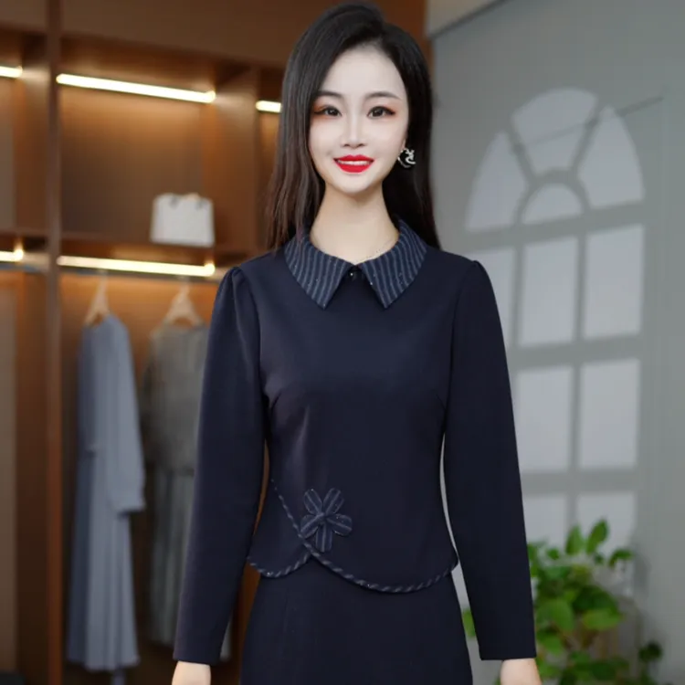 时尚新款精致减龄显瘦百搭女装休闲上衣+半身裙两件套套装M-4XL