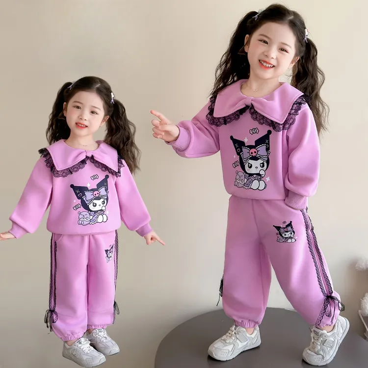 女童库洛米套装洋气儿童休闲卫衣两件套小女孩宝宝春秋装2025新款