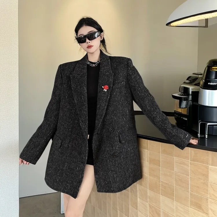 高级感西装外套女款休闲小个子爆款2025新款垂感秋冬款新款外套