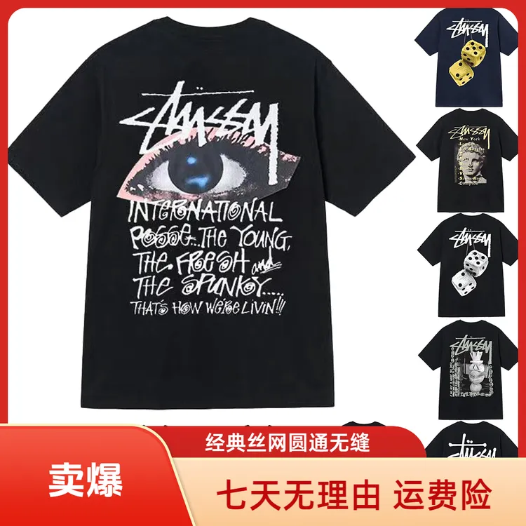 stussy斯图西2025新款男女短袖夏季男士宽松重磅短袖美式T恤纯棉
