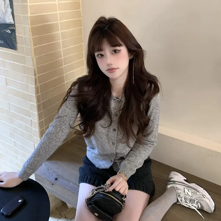 针织休闲短裤女春季2025新款小个子直筒百搭高腰阔腿裤短款显瘦