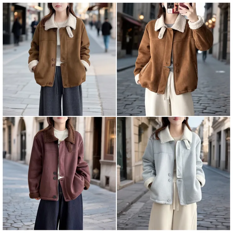 2025冬季新款大码加绒加厚立领短外套女时尚休闲宽松洋气保暖上衣