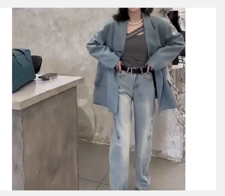 2025春季新款时尚女装网红潮流气质靓丽漂亮外套裤子女