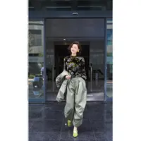 【渣渣推荐】设计师款秋冬时尚国风烧花圆领长袖上衣YH28050