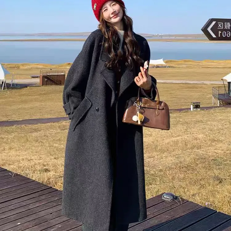 【WANKA新.澳毛】羊毛大衣女韩系高级感休闲秋冬长款毛呢外套20255