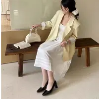 法式方头高跟鞋女粗跟新款软皮气质单鞋通勤正装职业鞋WYD58327