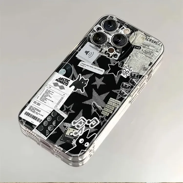 个性像素黑猫适用iPhone16手机壳vivo小米15oppo透明华为荣耀一加