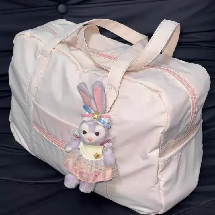 小众粉色托特包便携式大容量旅行包手提运动包健身包短途出行李包